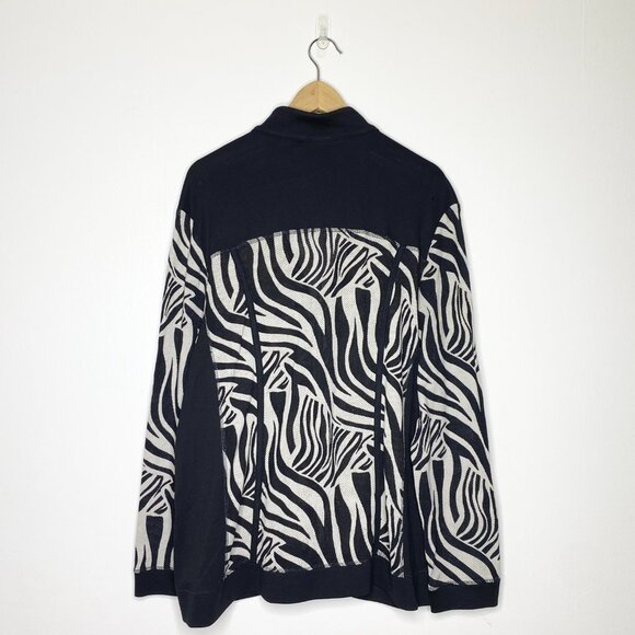 NWT Chico's Zenergy Collection Animal Print Mesh Jacket Zebra XXL 100% Cotton 4 - Picture 7 of 14